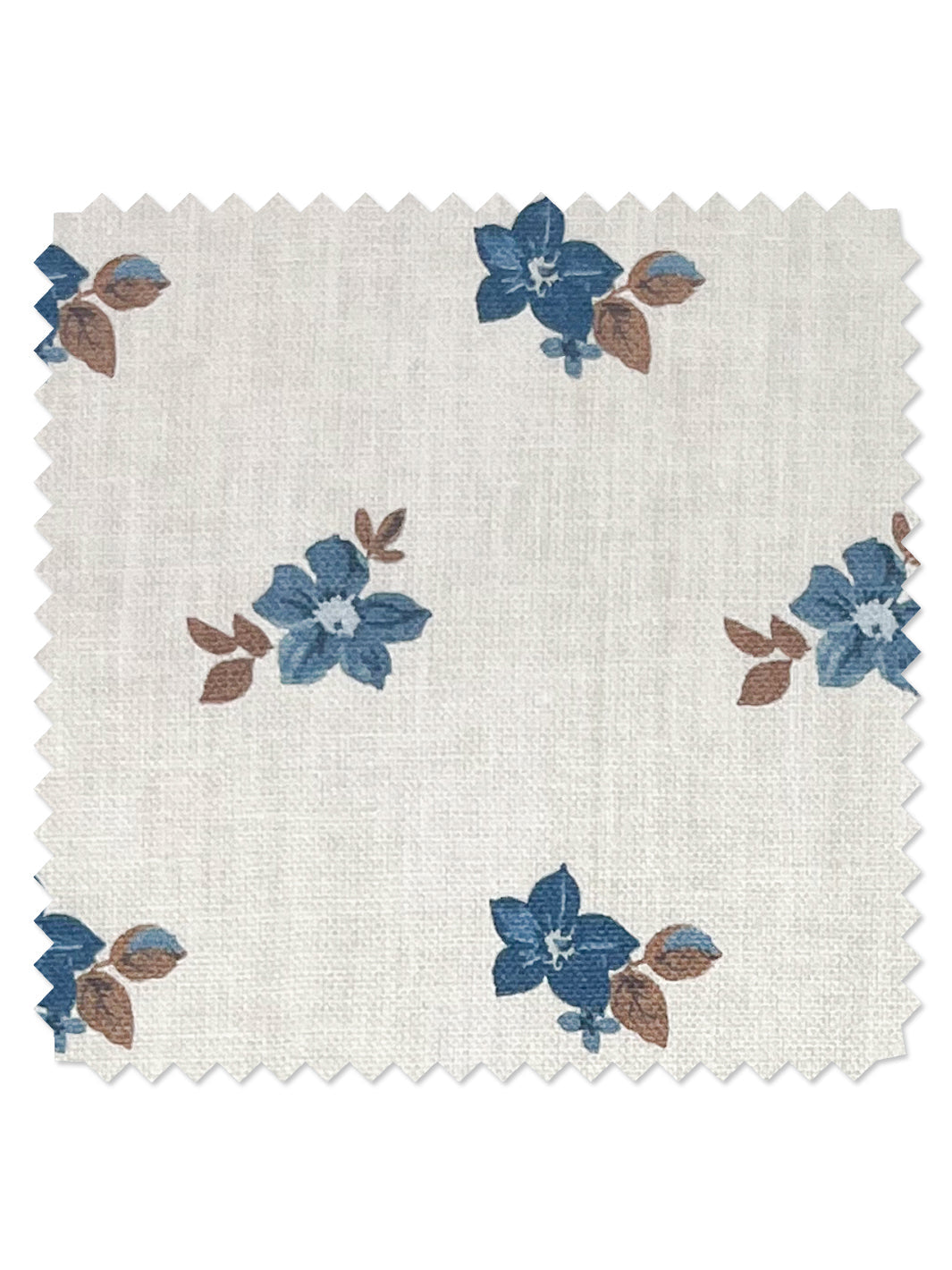 Anna Floral' Linen Fabric - Blue Brown – Nathan Turner