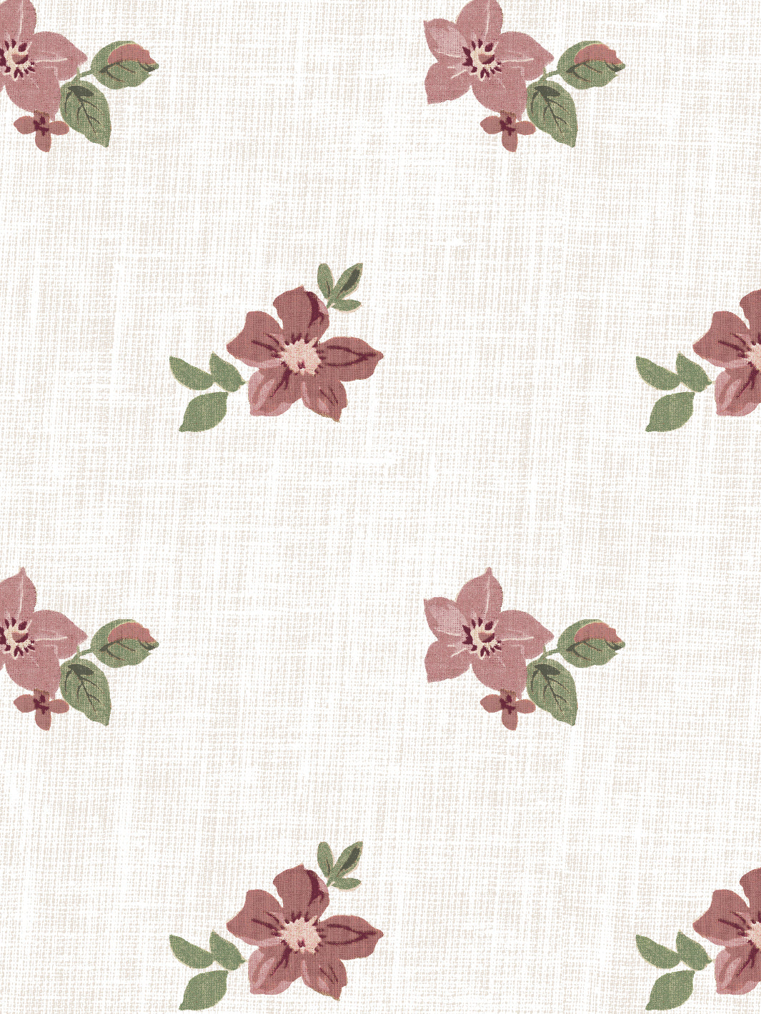 &#39;Anna Floral&#39; Wallpaper - Pink Green