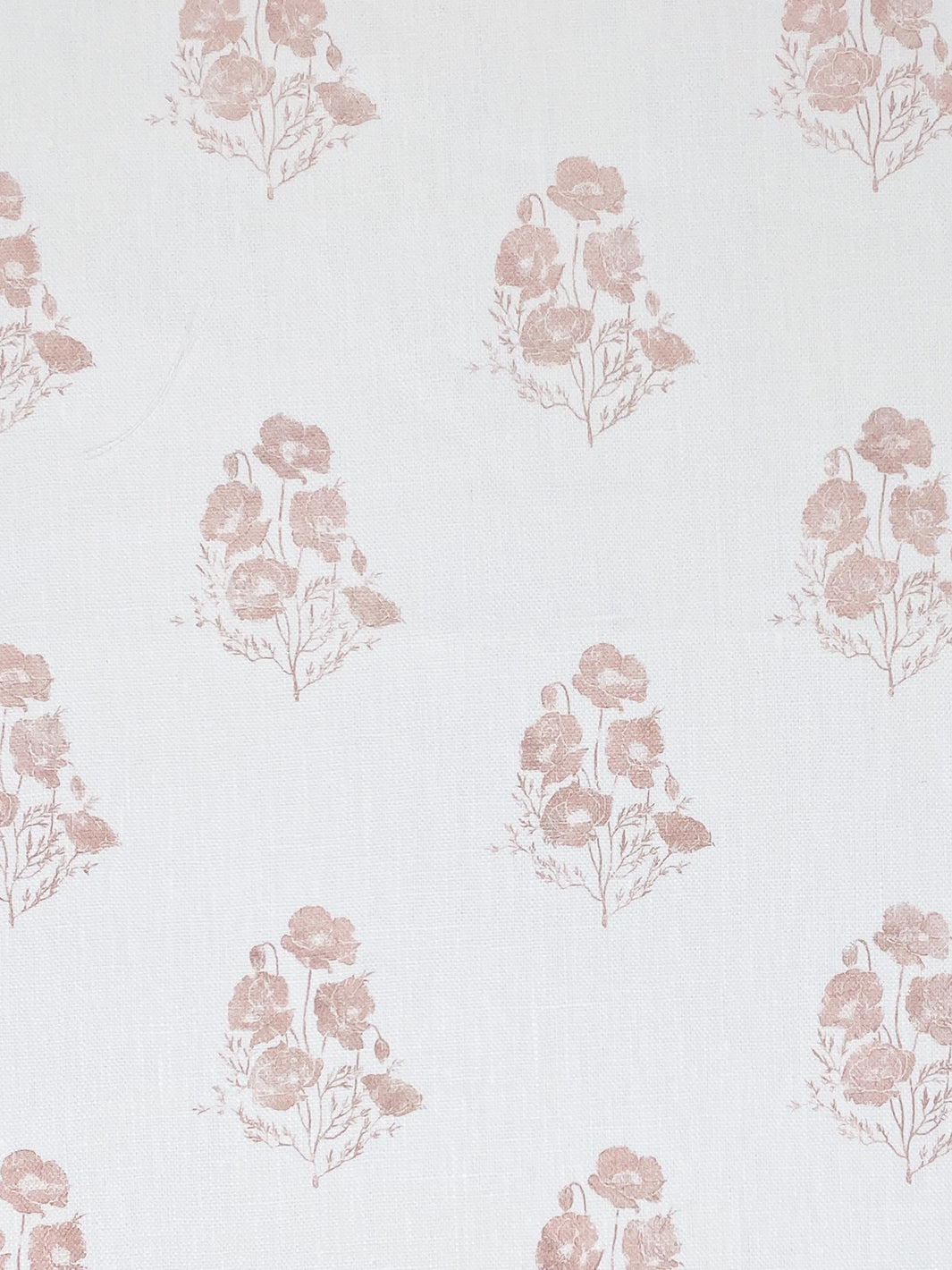 &#39;California Poppy&#39; Linen Fabric - Pink