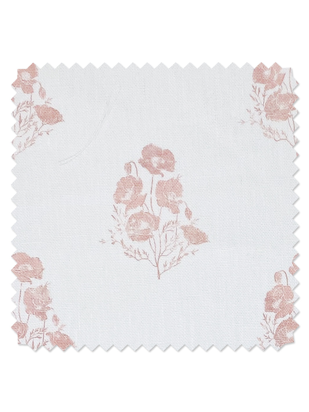 &#39;California Poppy&#39; Linen Fabric - Pink
