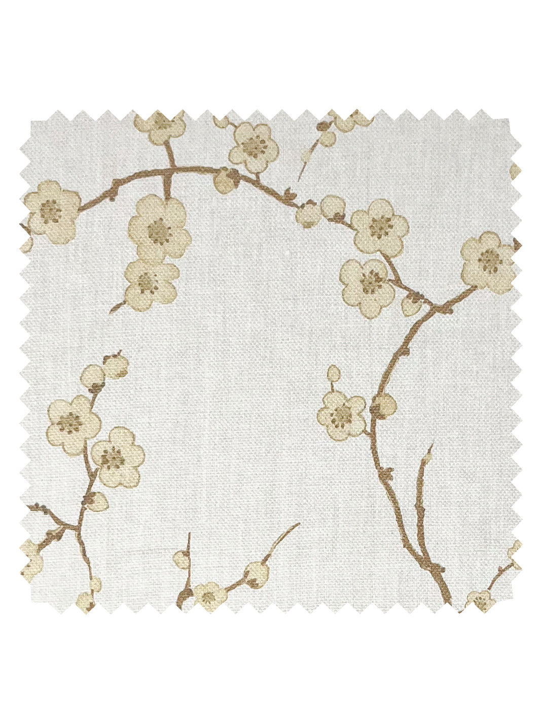 &#39;Cherry Blossom&#39; Linen Fabric - Gold