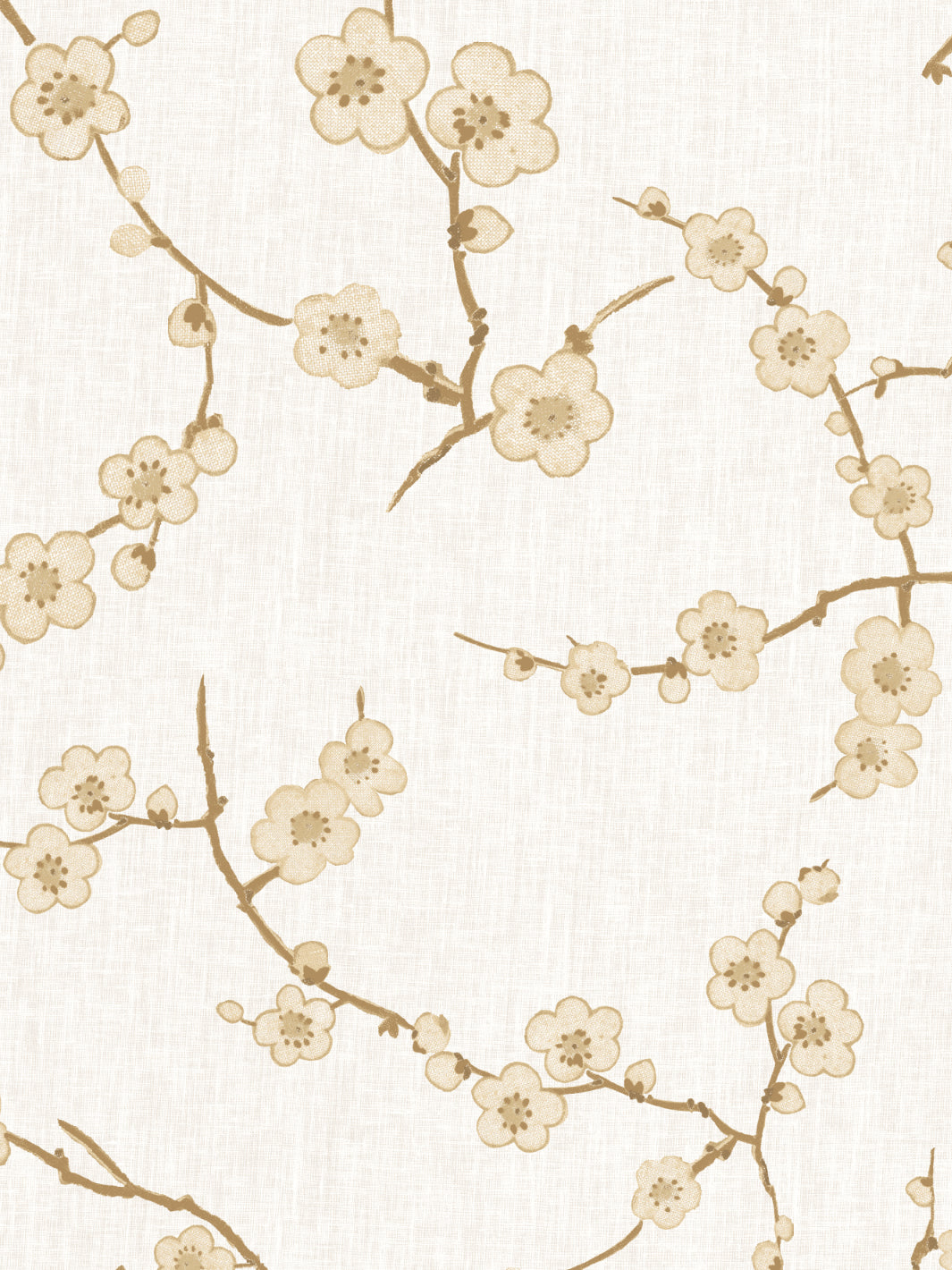 &#39;Cherry Blossom&#39; Wallpaper - Gold