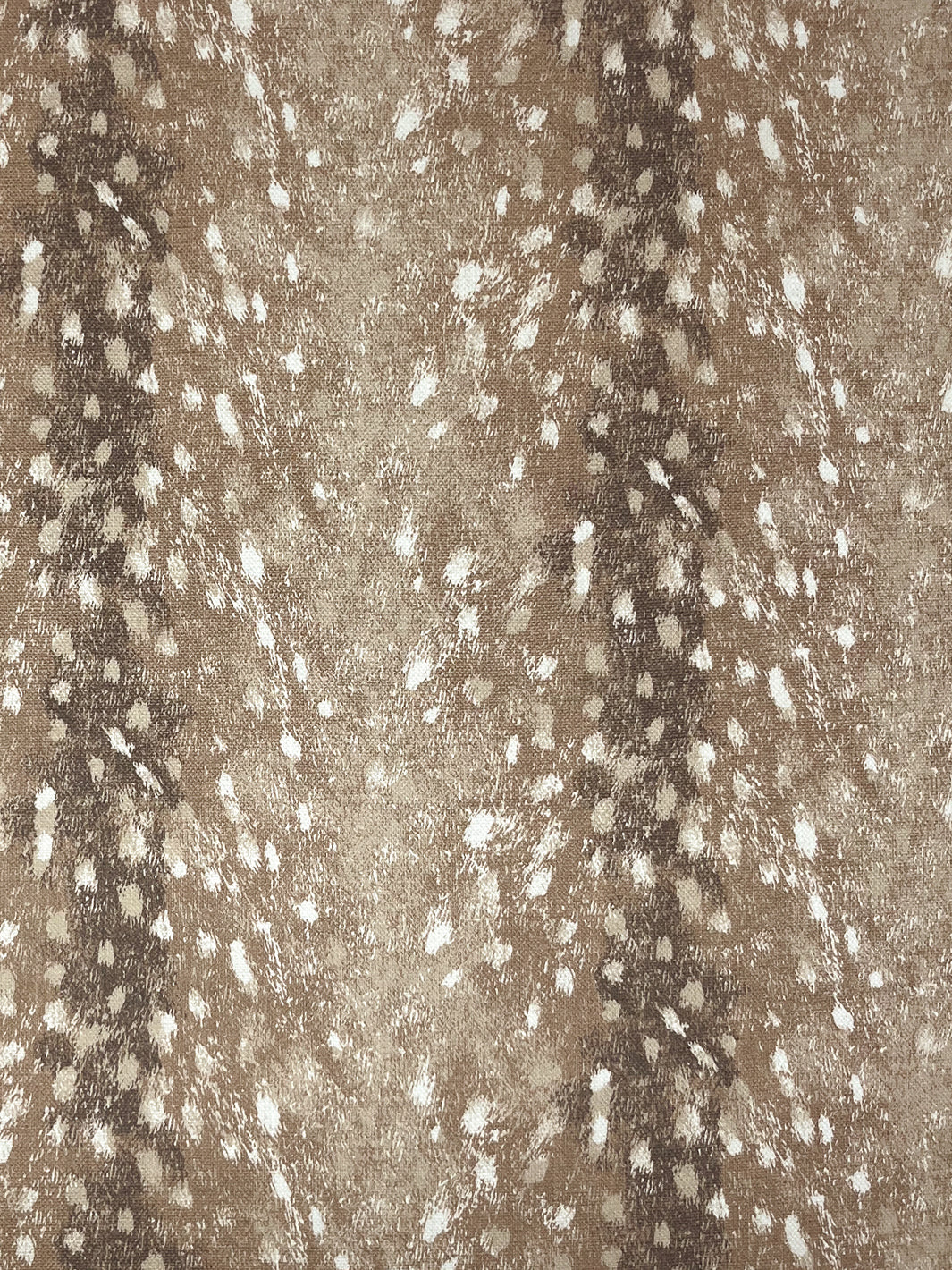&#39;Deer&#39; Linen Fabric - Brown