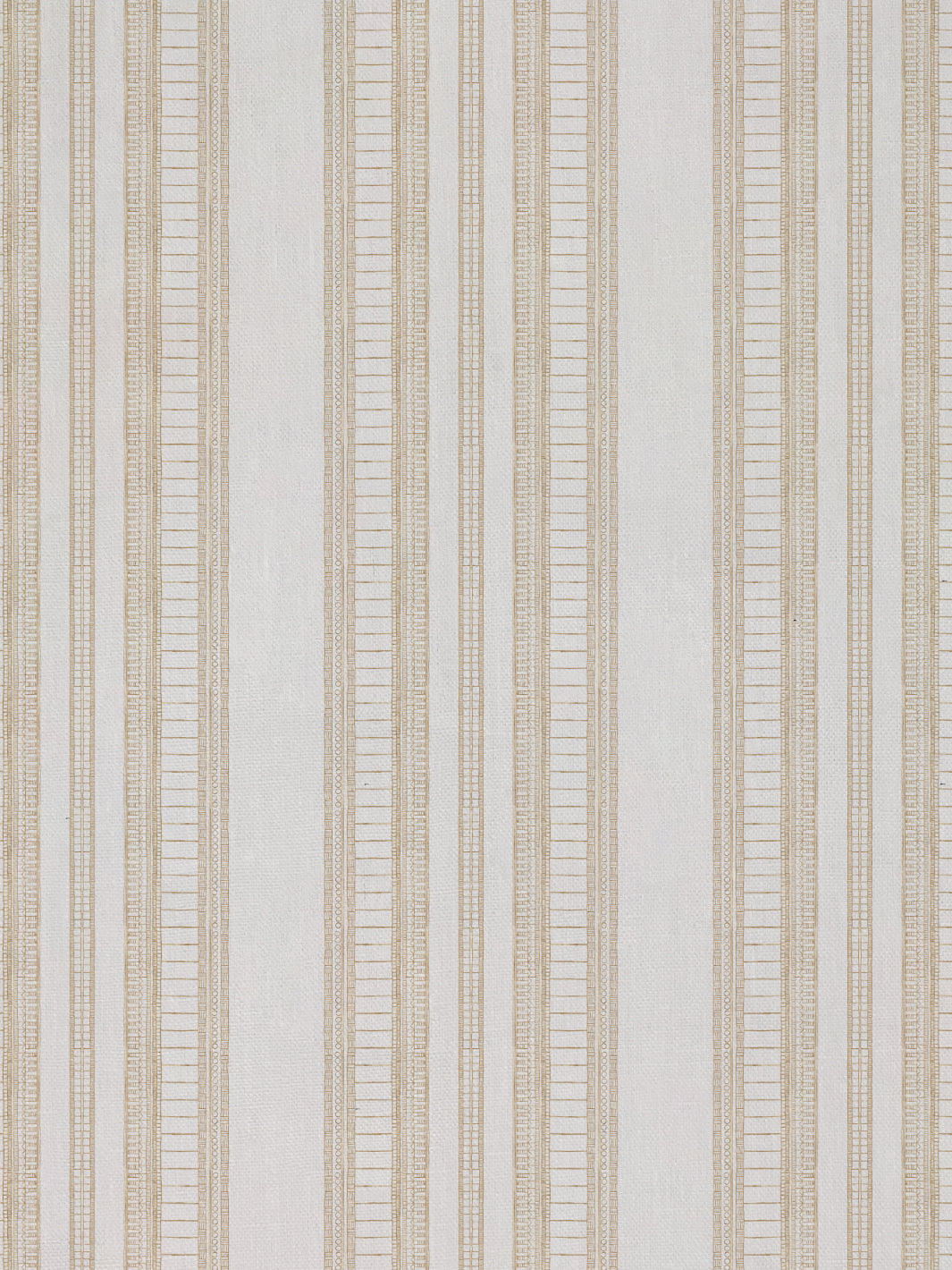 &#39;Doodle Stripe&#39; Linen Fabric - Gold