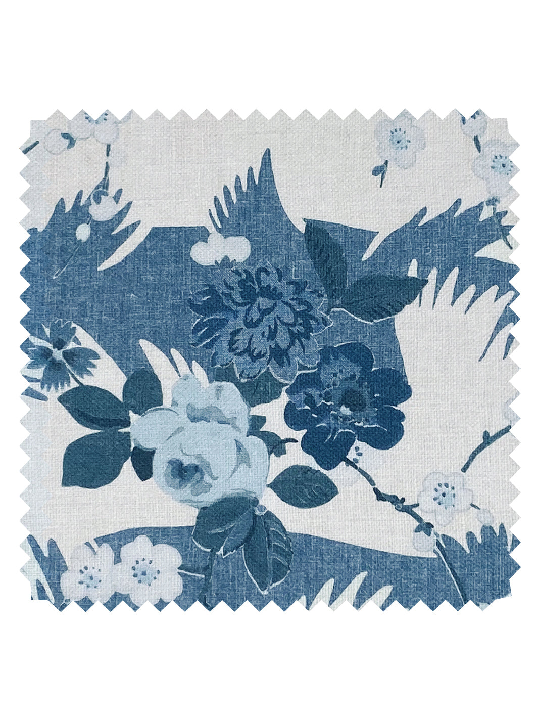 &#39;Dora Chintz&#39; Linen Fabric - Blue