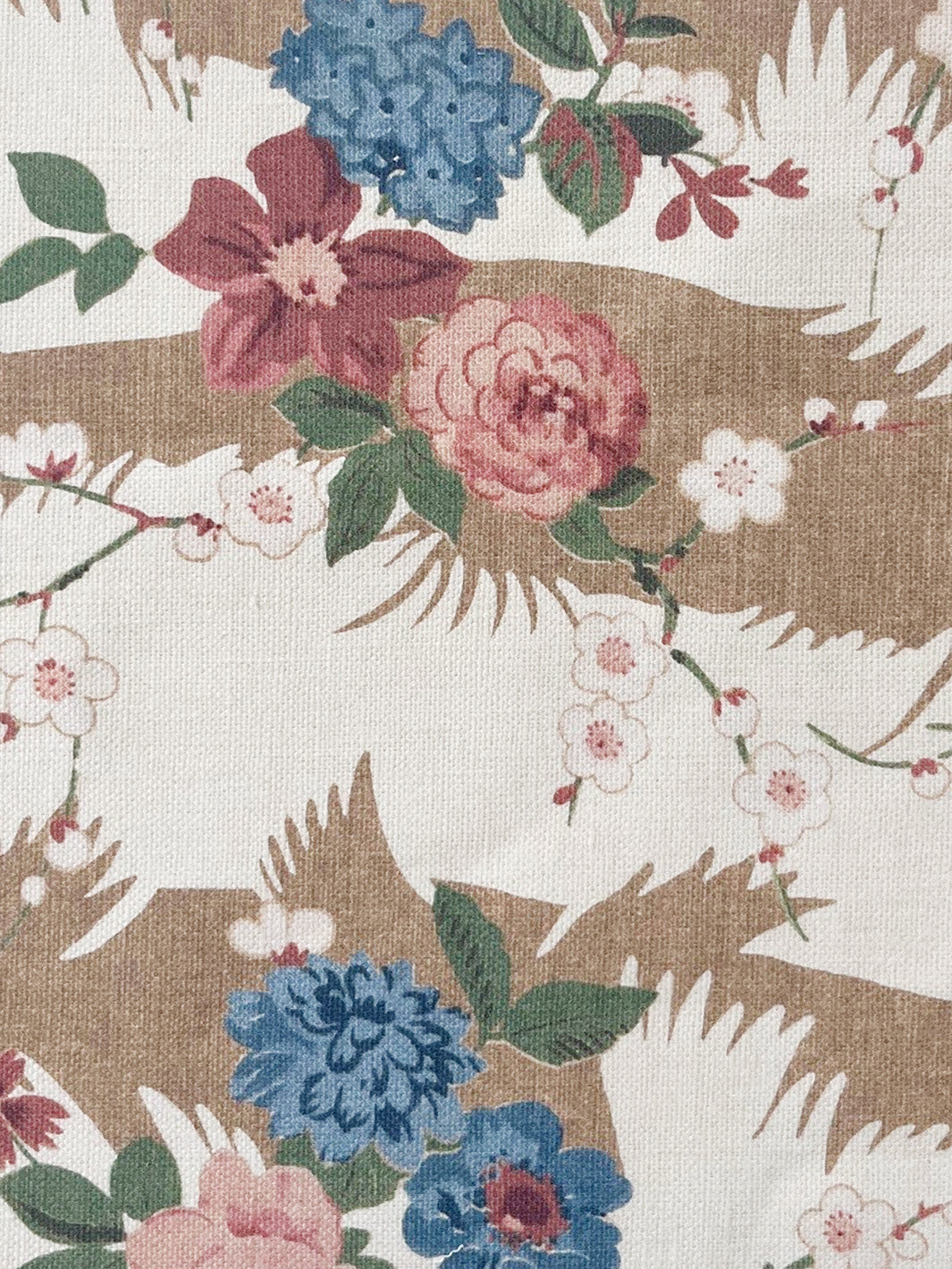 Dora Chintz' Linen Fabric - Saddle Green – Nathan Turner