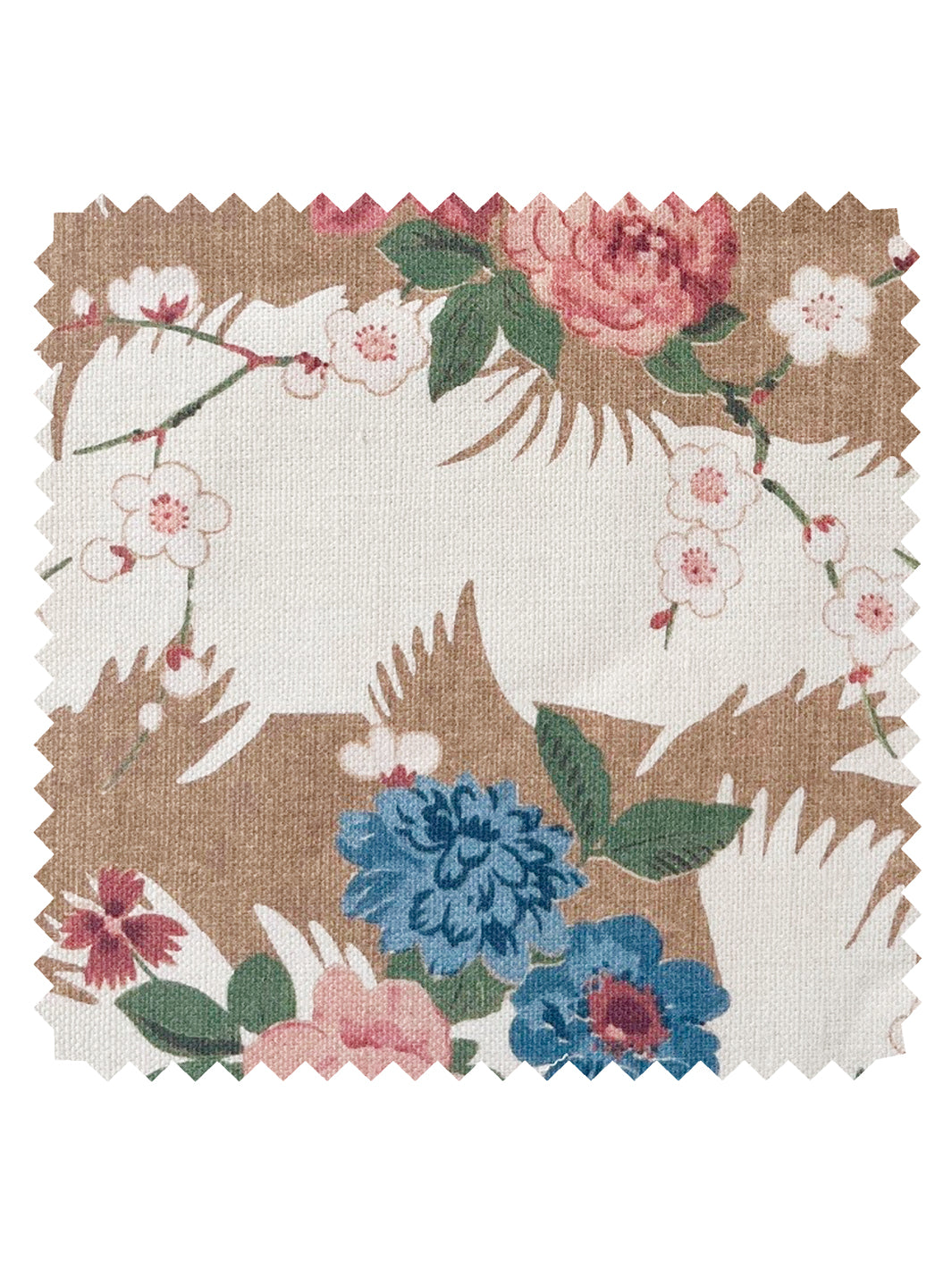 Dora Chintz' Linen Fabric - Saddle Green – Nathan Turner