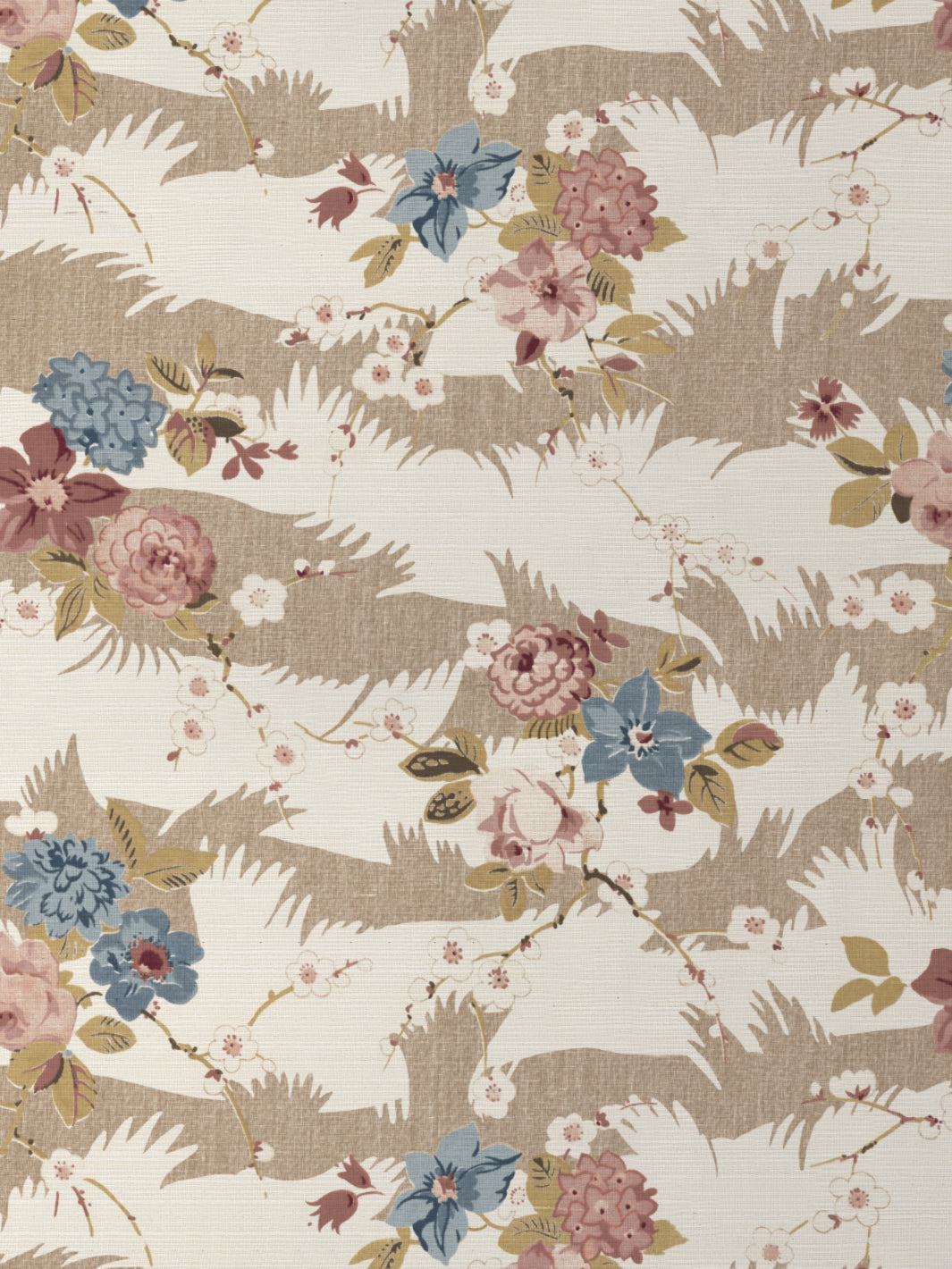 &#39;Dora Chintz&#39; Grasscloth Wallpaper - Mustard