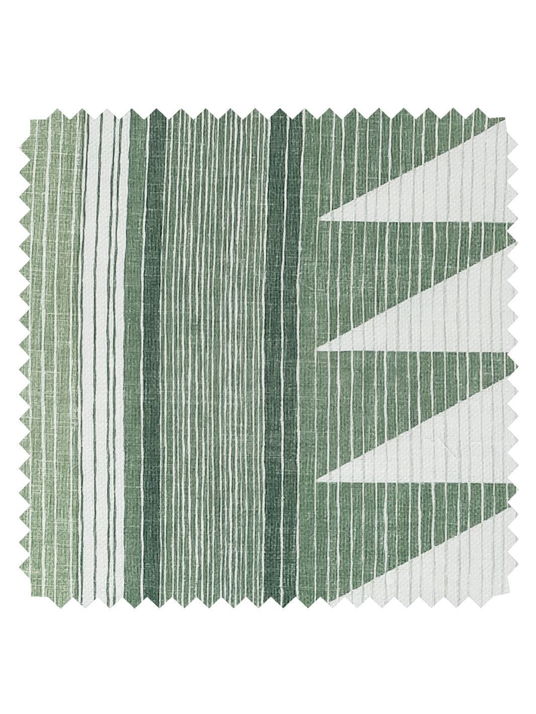 &#39;Edwin Stripe&#39; Linen Fabric - Green