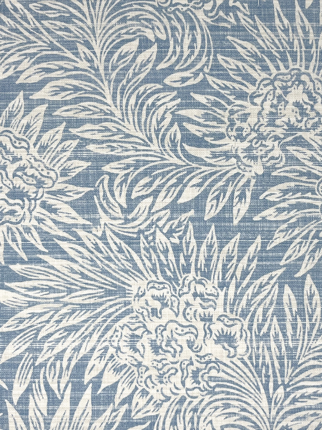 &#39;Herald&#39; Linen Fabric - Blue