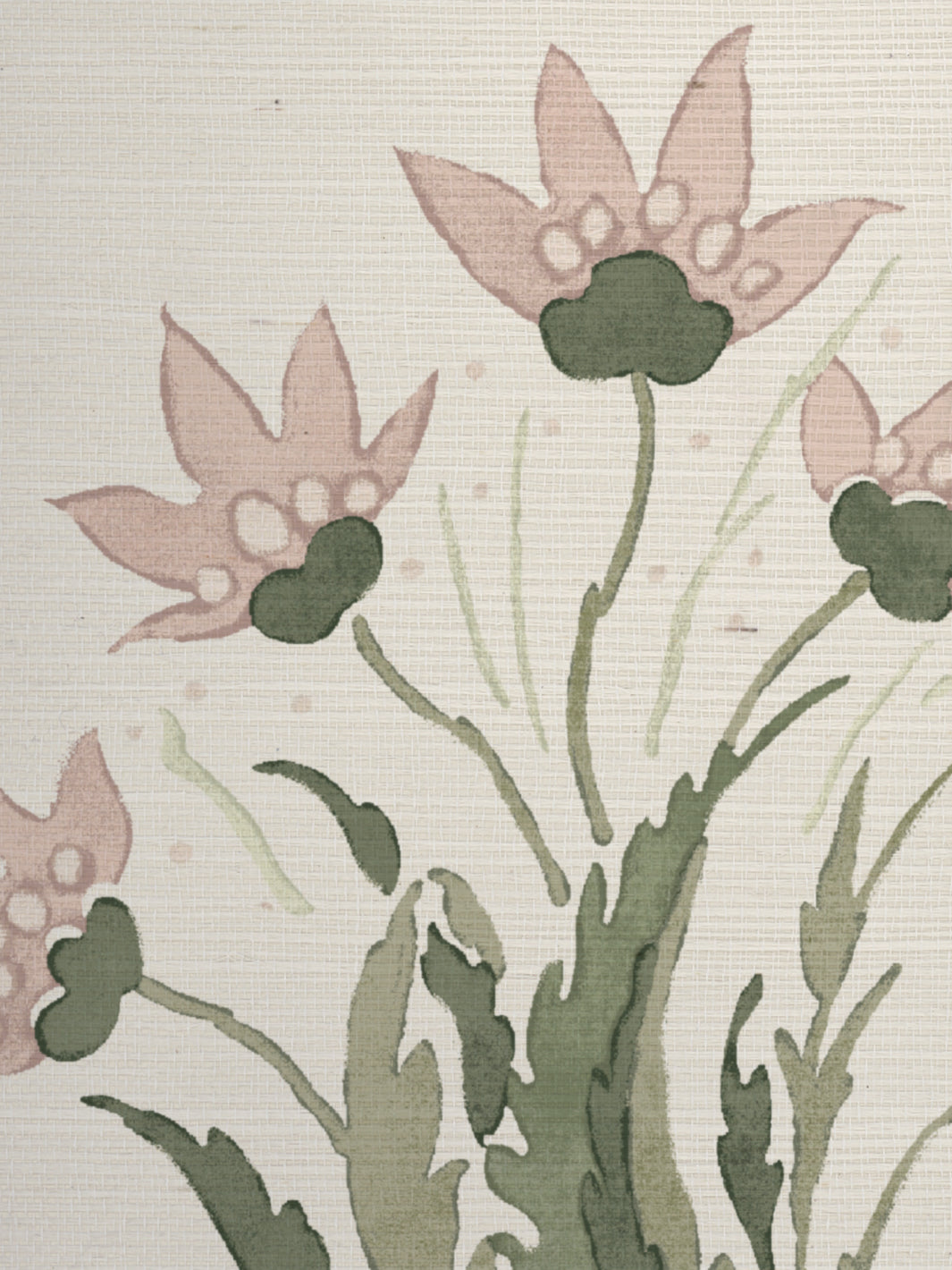 Hillhouse Block Print Large' Grasscloth Wallpaper by Nathan Turner