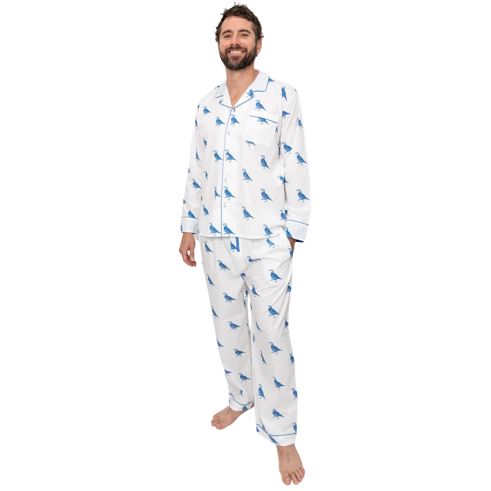 Men's California Quail Long PJ Set