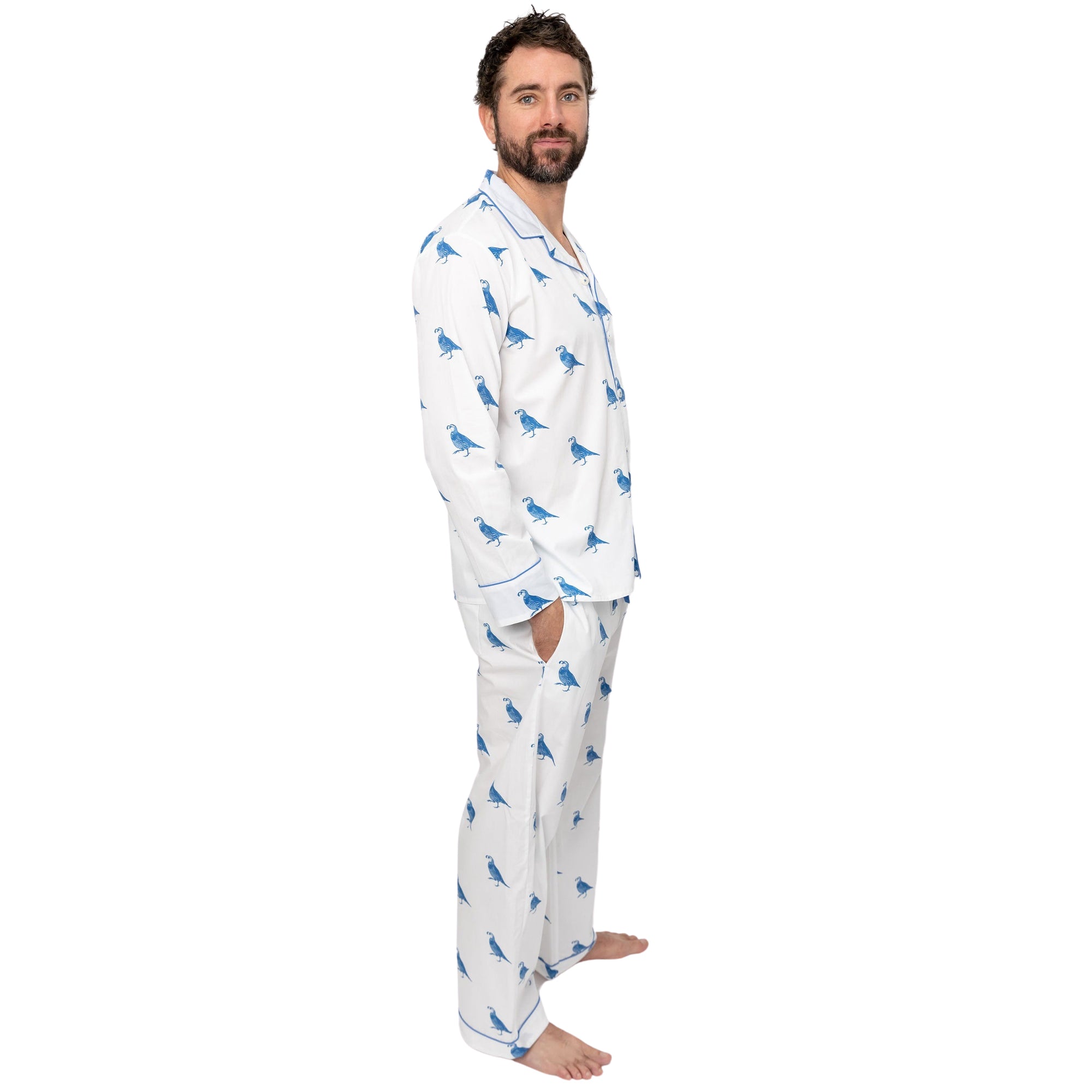 Men's California Quail Long PJ Set