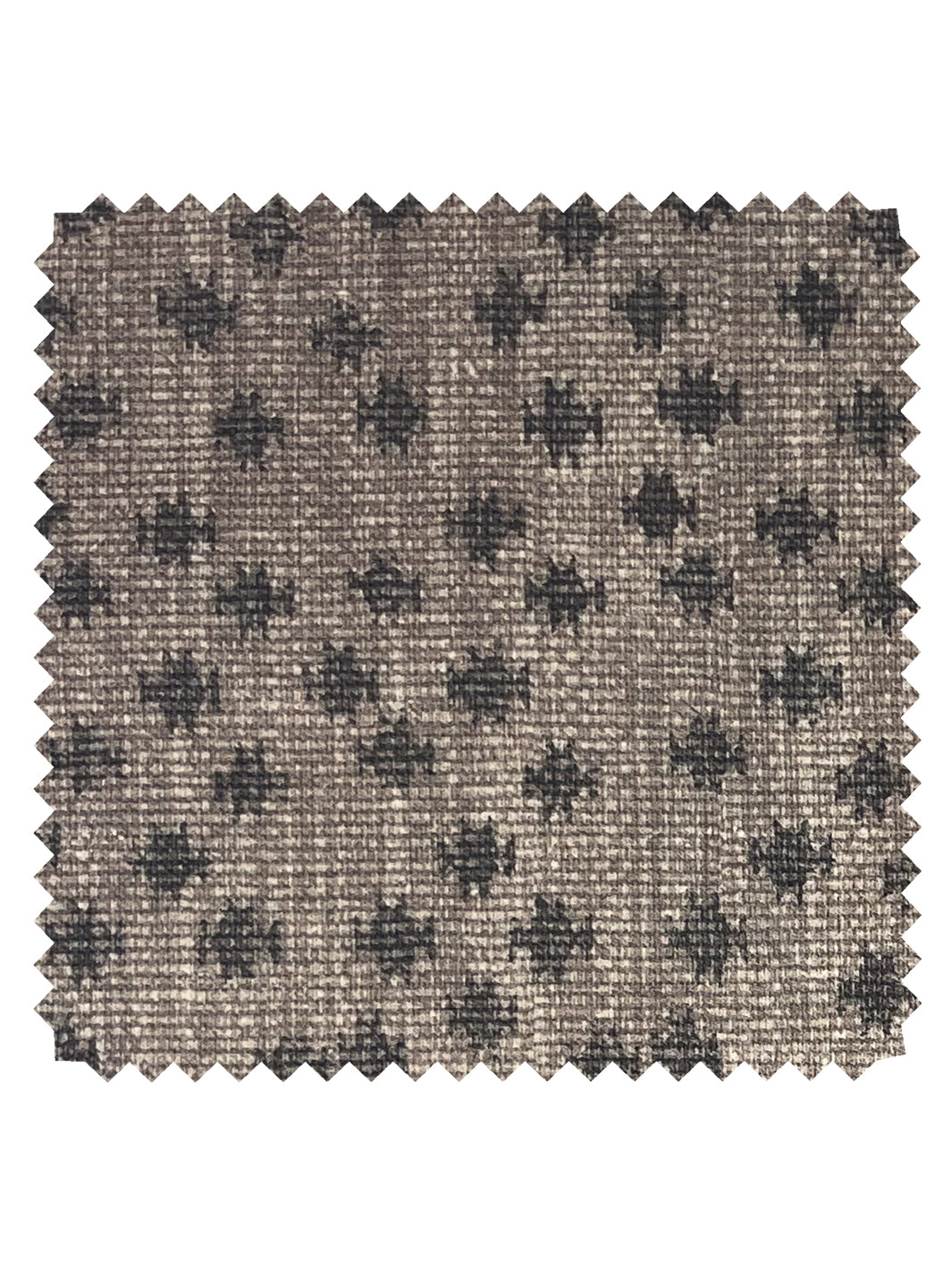 &#39;Northstar Star&#39; Linen Fabric - Dark Brown