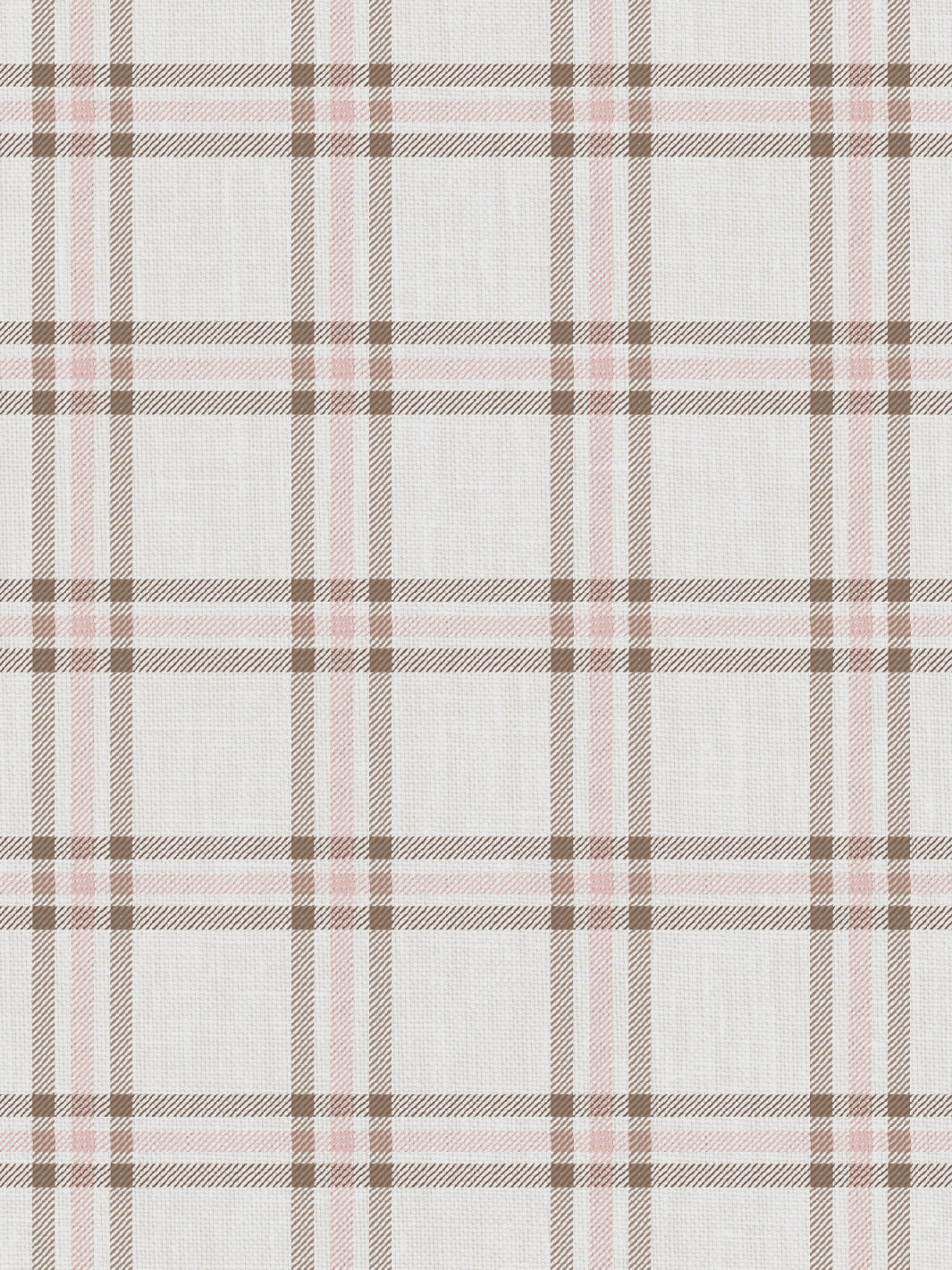 &#39;Rogers Plaid&#39; Wallpaper by Nathan Turner - Brown Pink