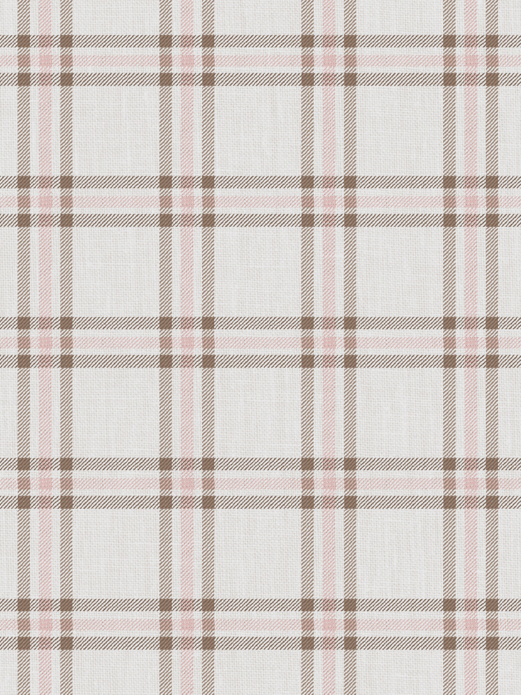 'Rogers Plaid' Wallpaper by Nathan Turner - Brown Pink