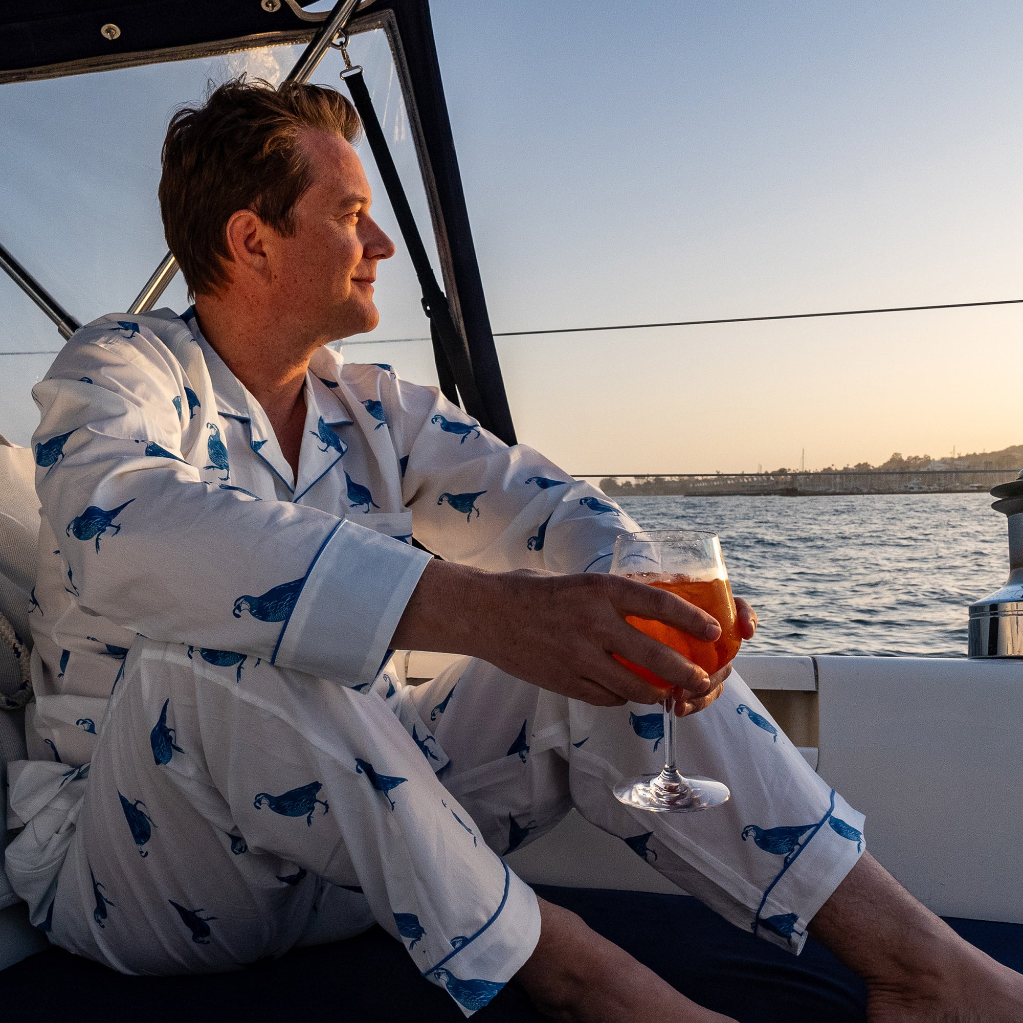 Men's California Quail Long PJ Set