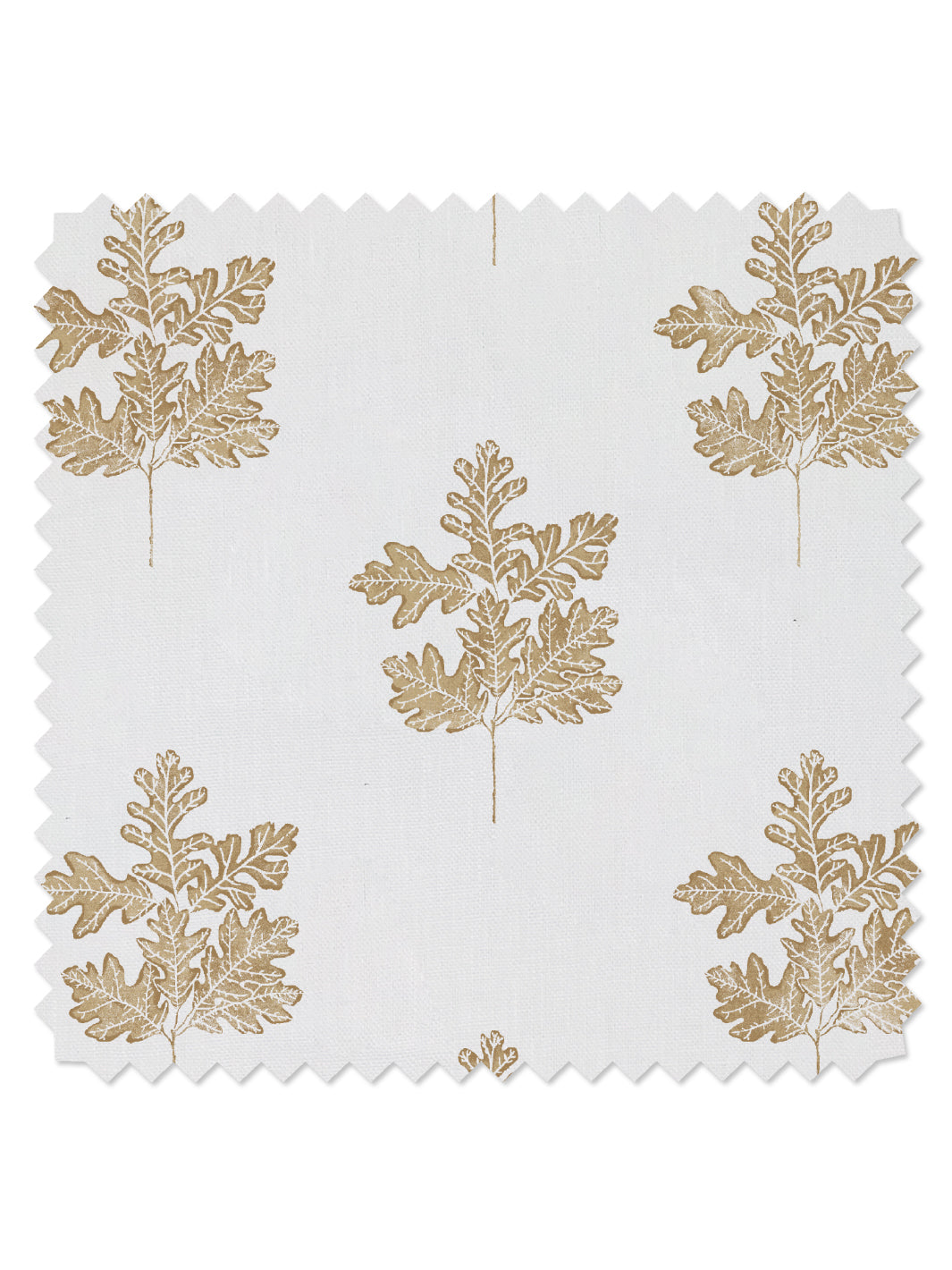 &#39;Valley Oak Leaf&#39; Linen Fabric - Gold
