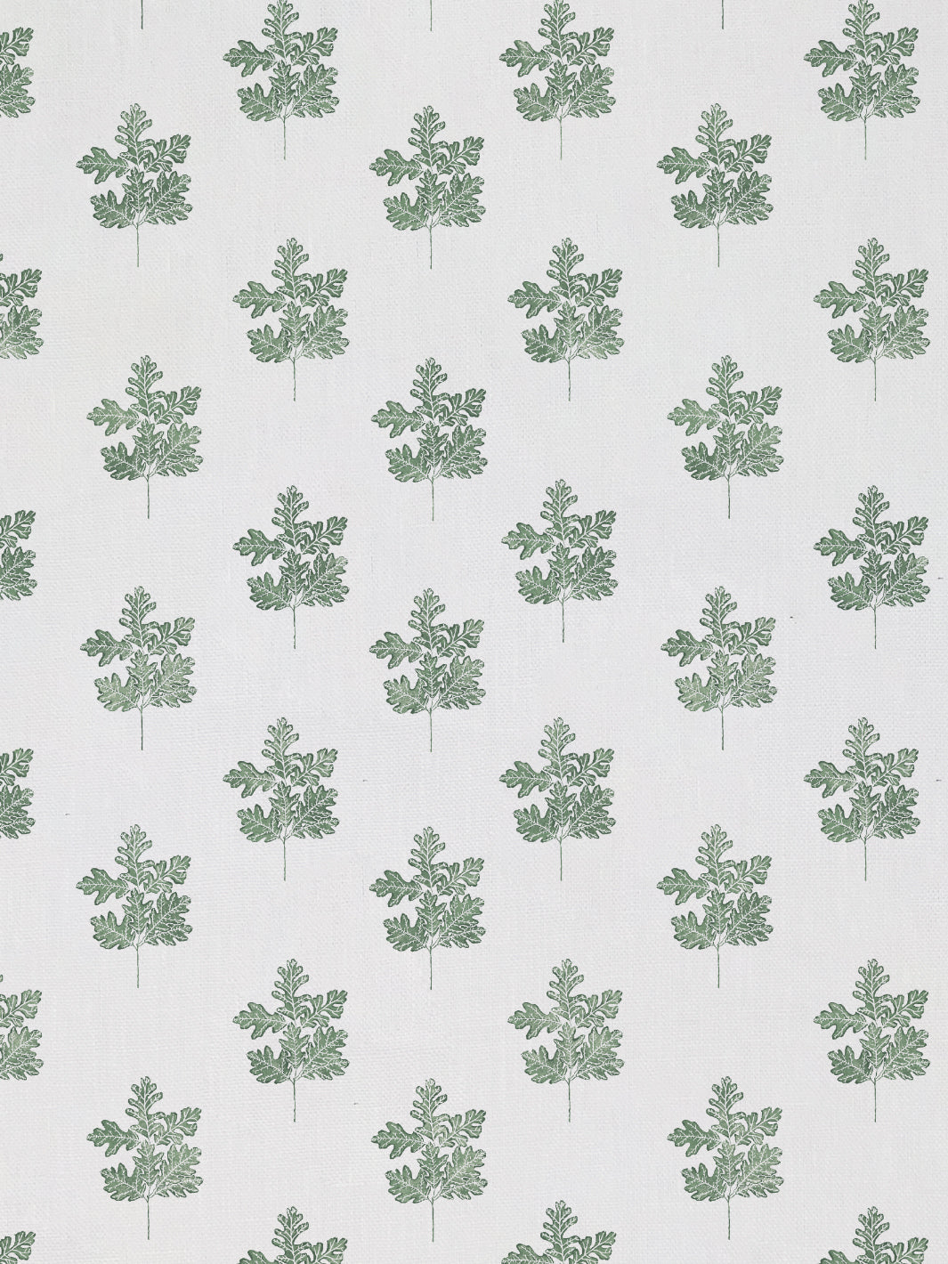 &#39;Valley Oak Leaf&#39; Linen Fabric - Green