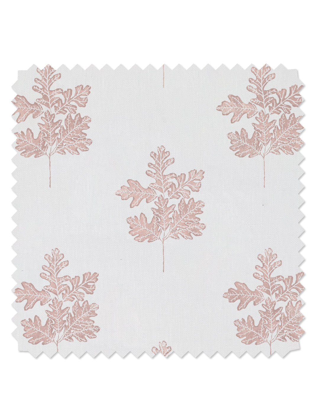 &#39;Valley Oak Leaf&#39; Linen Fabric - Pink