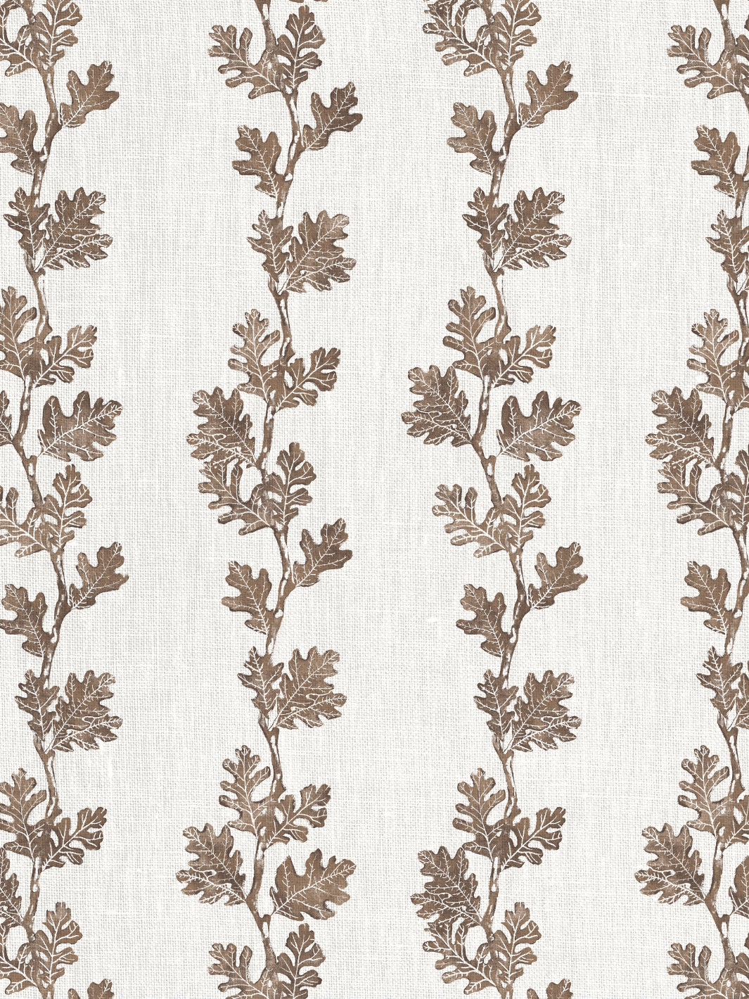 &#39;Valley Oak Stripe&#39; Linen Fabric - Brown