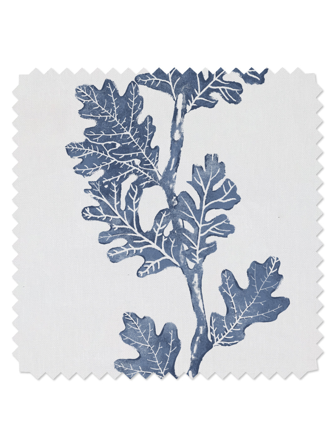 &#39;Valley Oak Stripe&#39; Linen Fabric - Darker Blue