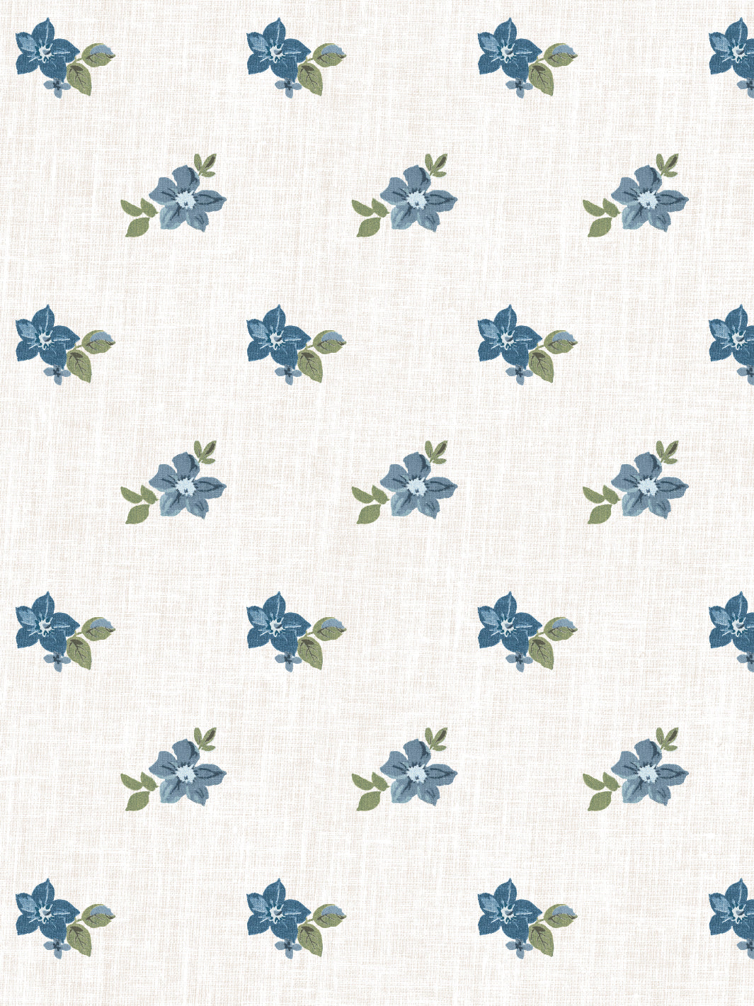 &#39;Anna Floral&#39; Wallpaper by Nathan Turner - Blue Green
