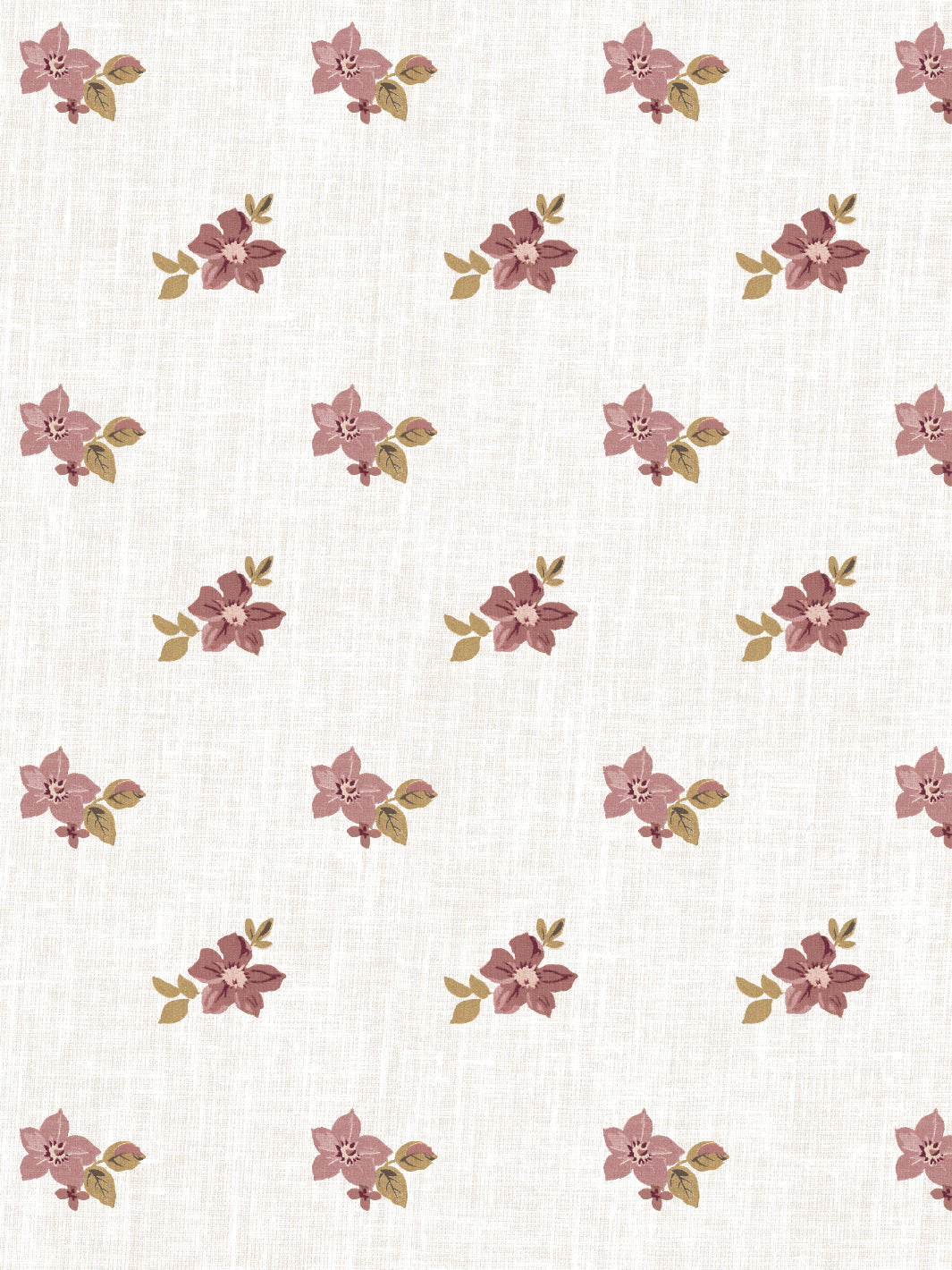 &#39;Anna Floral&#39; Wallpaper by Nathan Turner - Mustard Pink
