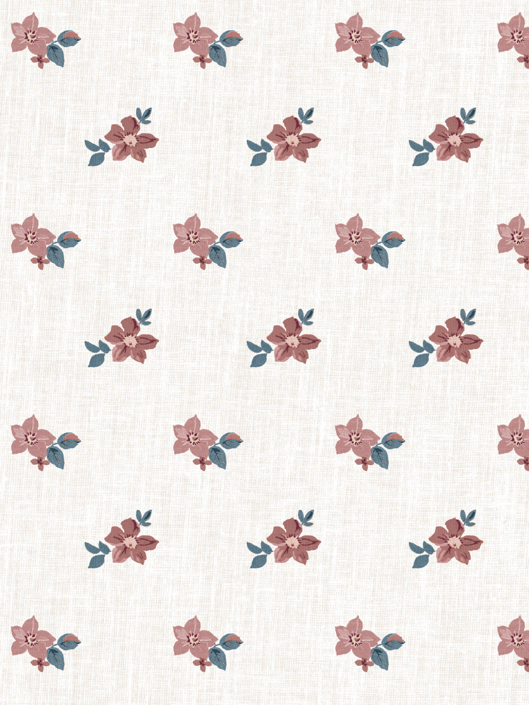 &#39;Anna Floral&#39; Wallpaper by Nathan Turner - Pink Blue