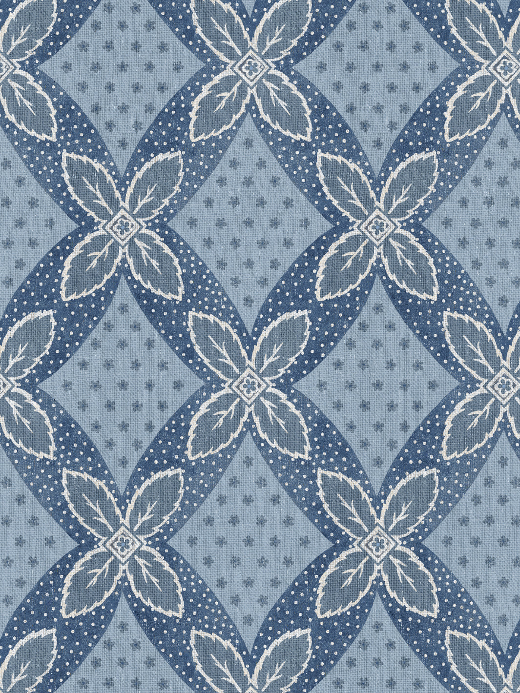 'Arthur' Wallpaper by Nathan Turner - Blue on Blue