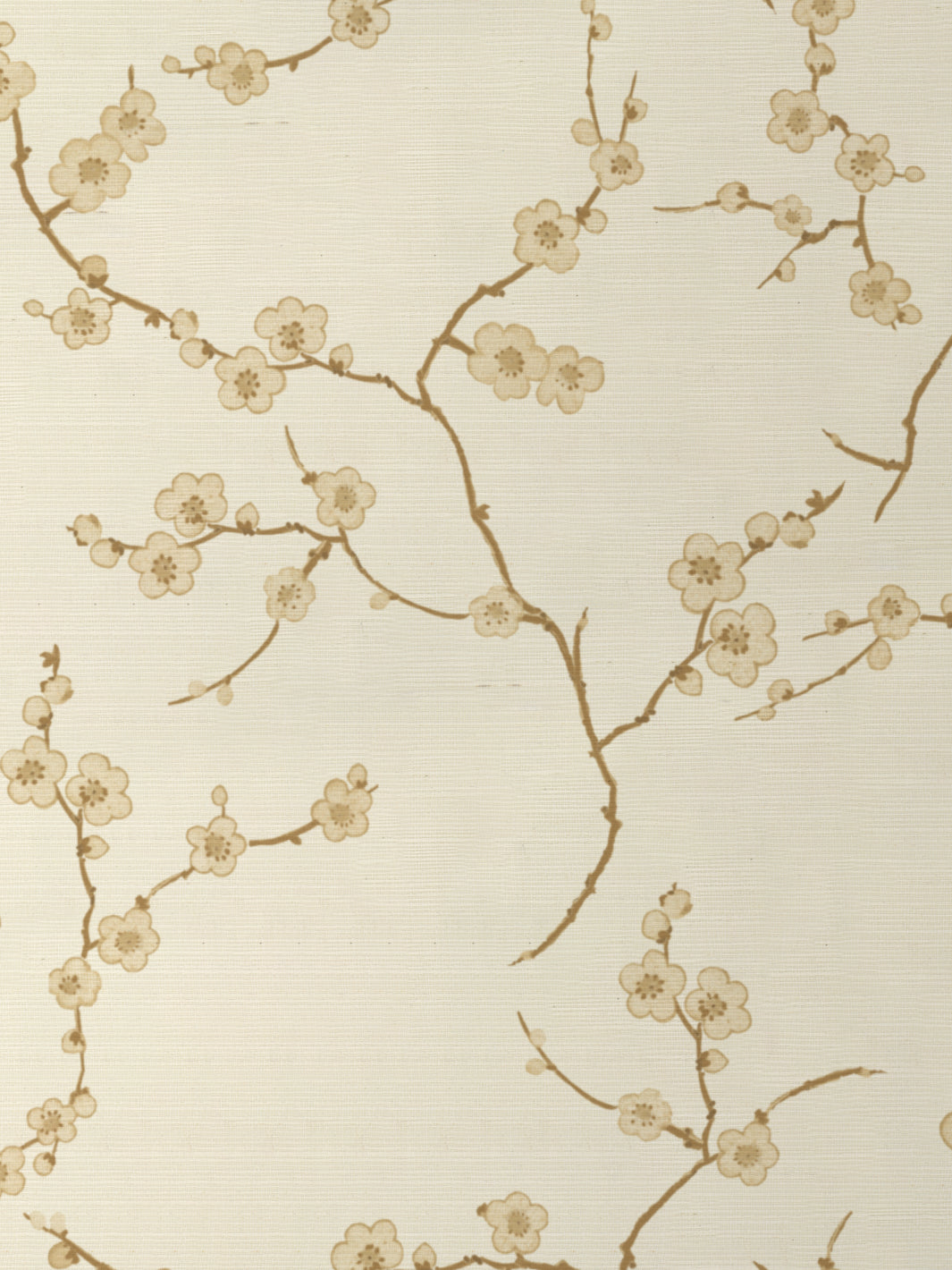 &#39;Cherry Blossom&#39; Grasscloth Wallpaper - Gold