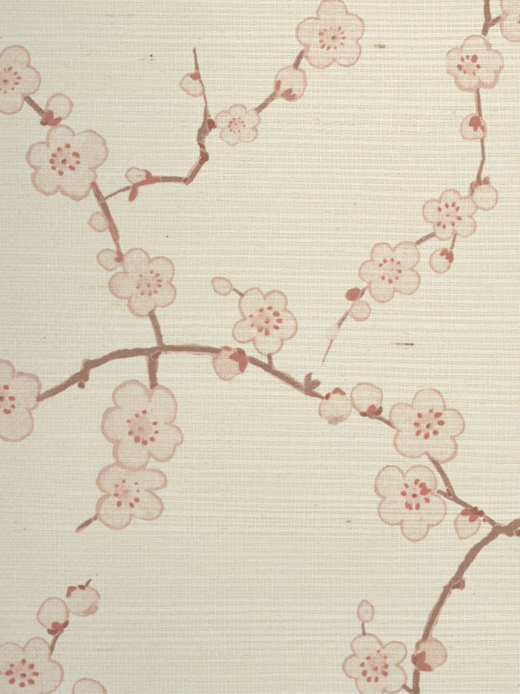&#39;Cherry Blossom&#39; Grasscloth Wallpaper - Pink