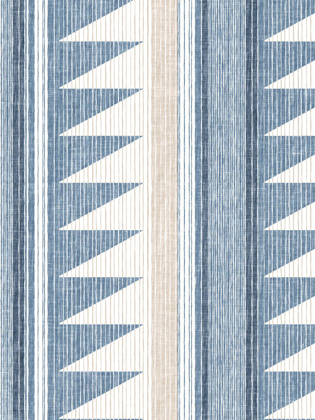 &#39;Edwin Stripe&#39; Wallpaper by Nathan Turner - Blue Taupe