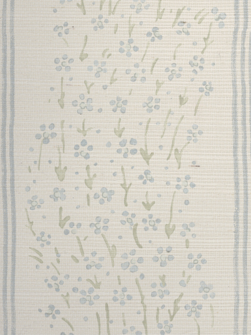 &#39;Hillhouse Floral Ditsy Wave&#39; Grasscloth Wallpaper - Blue Green
