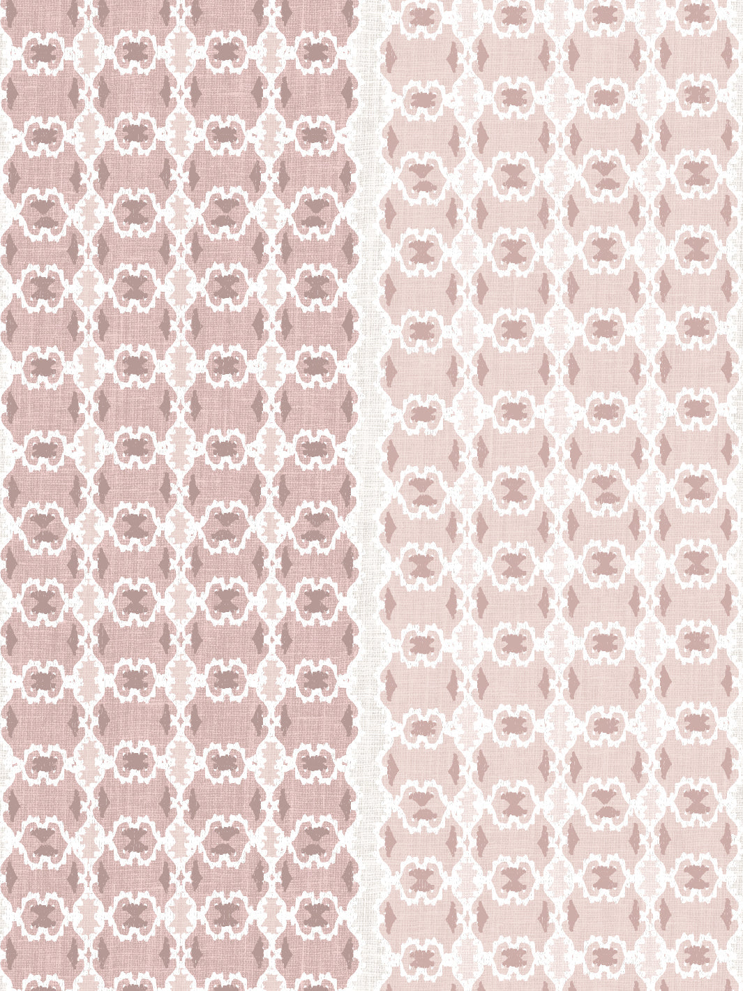 &#39;Medallion Stripe&#39; Wallpaper - Pink