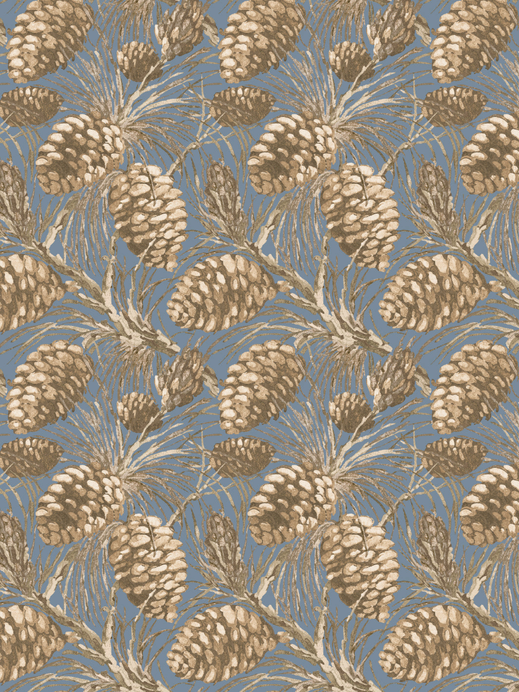 &#39;Pinecones&#39; Wallpaper by Nathan Turner - Taupe on Cloud