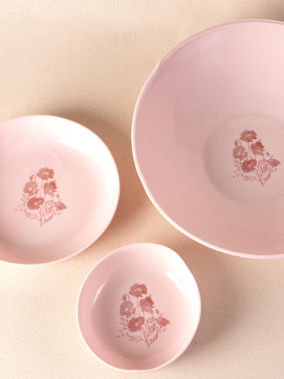 Kulak Ceramic - Soup Bowl (6") in 'California Poppy' - Pink