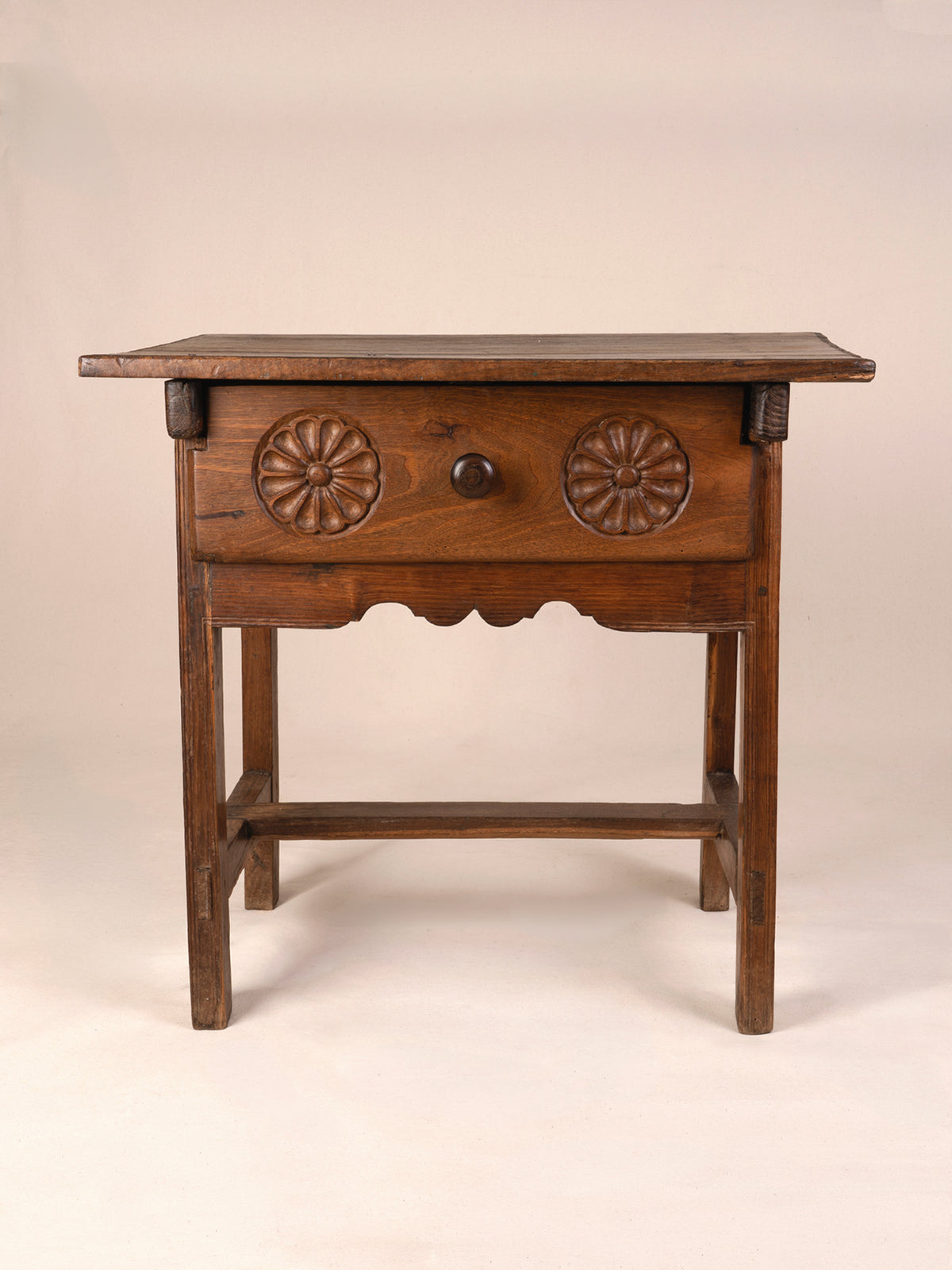 Antique Portuguese Side Table - Light Finish