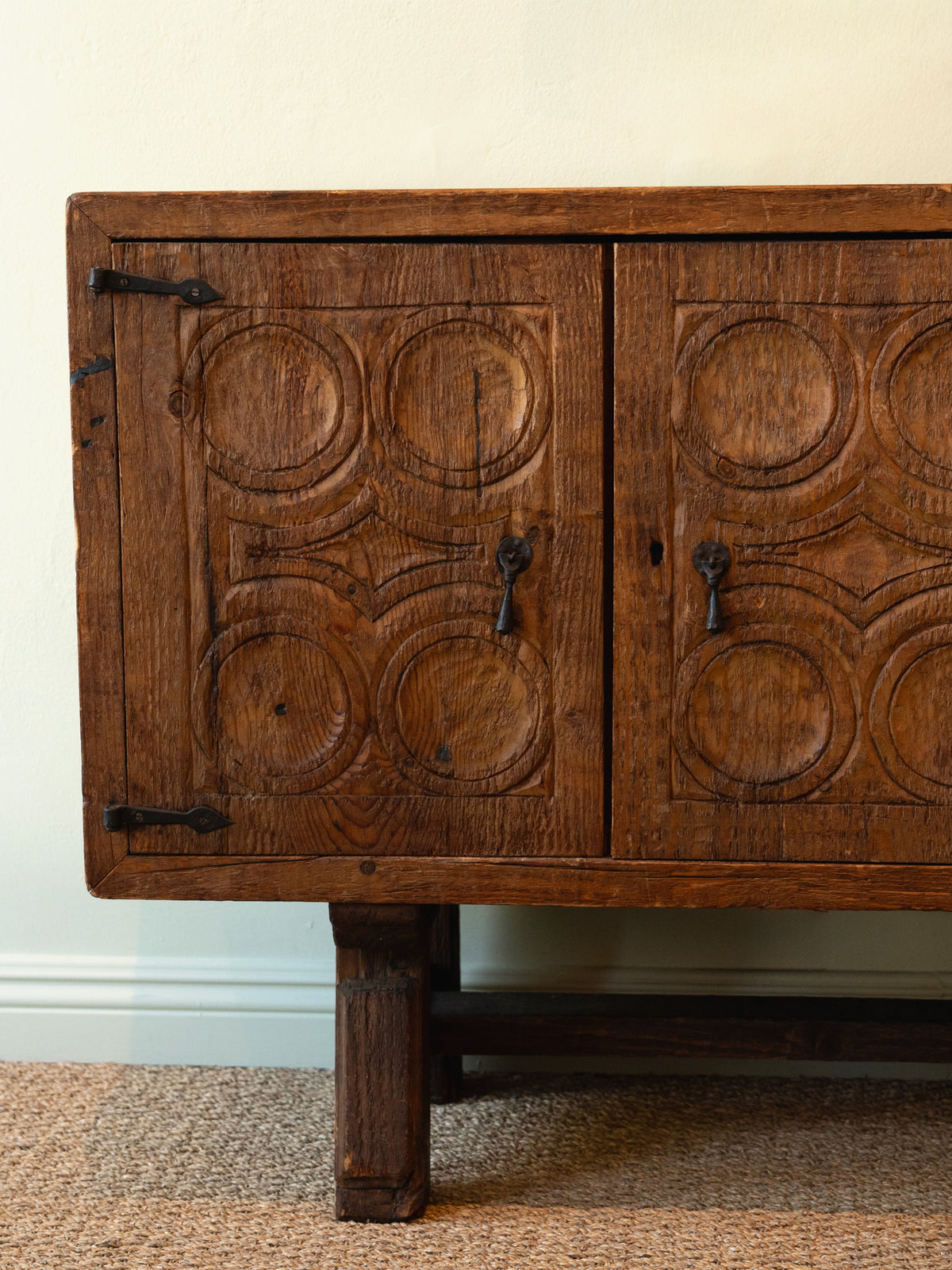 Vintage French Brutalist Credenza
