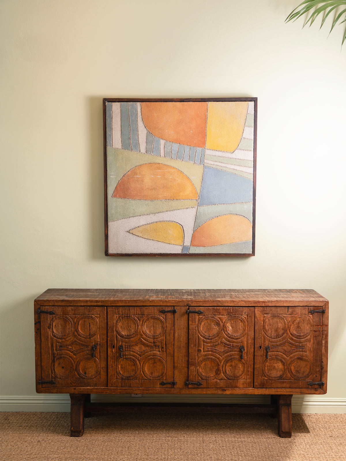 Vintage French Brutalist Credenza