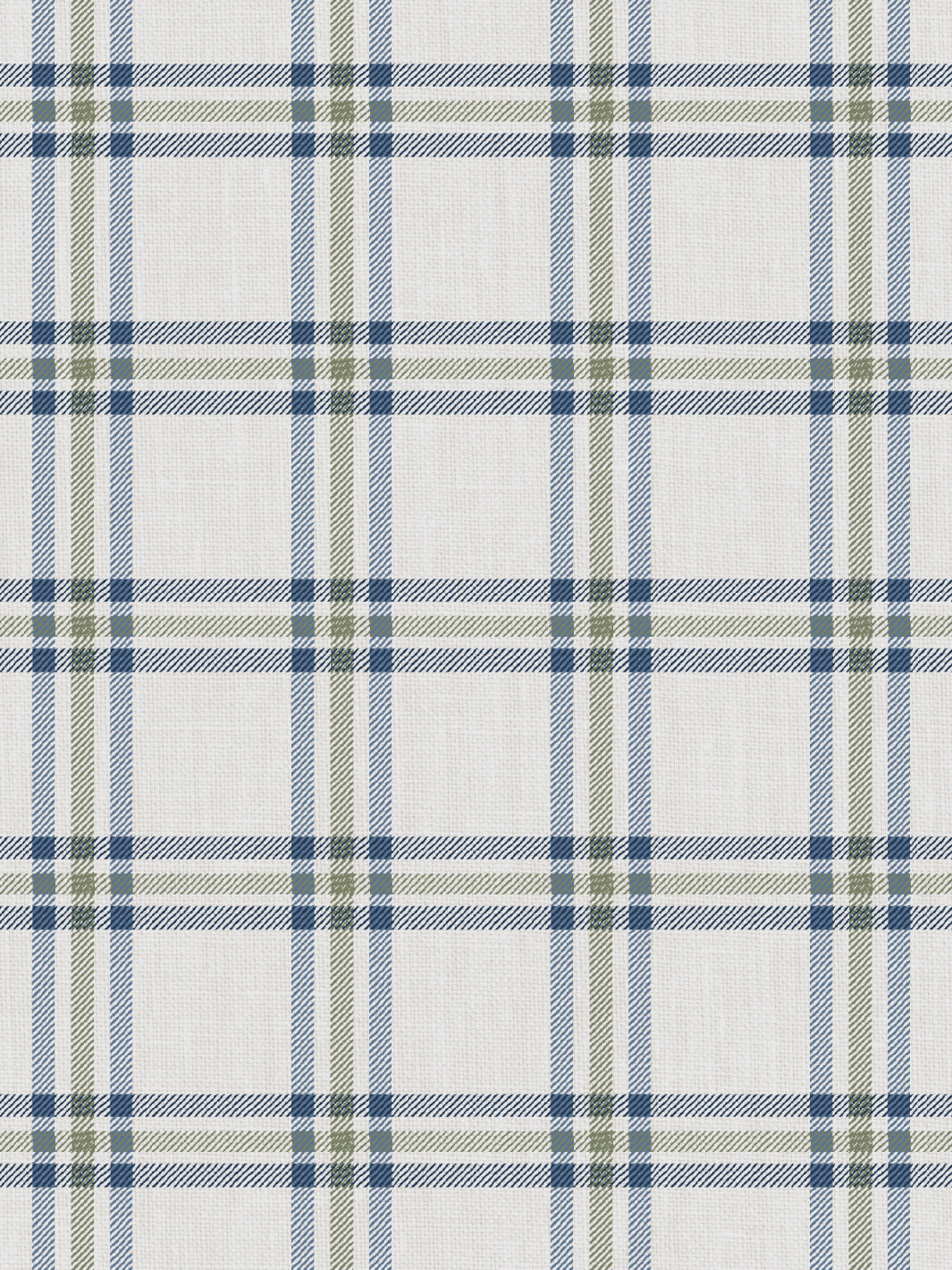 &#39;Rogers Plaid&#39; Wallpaper by Nathan Turner - Blue Green