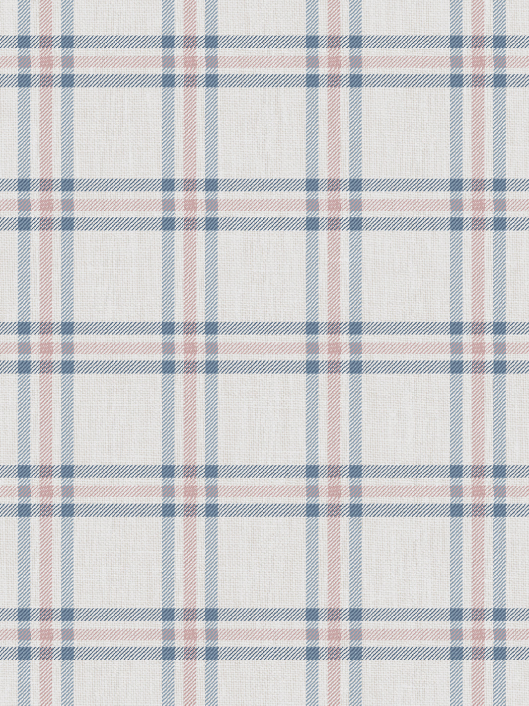 &#39;Rogers Plaid&#39; Wallpaper by Nathan Turner - Blue Pink