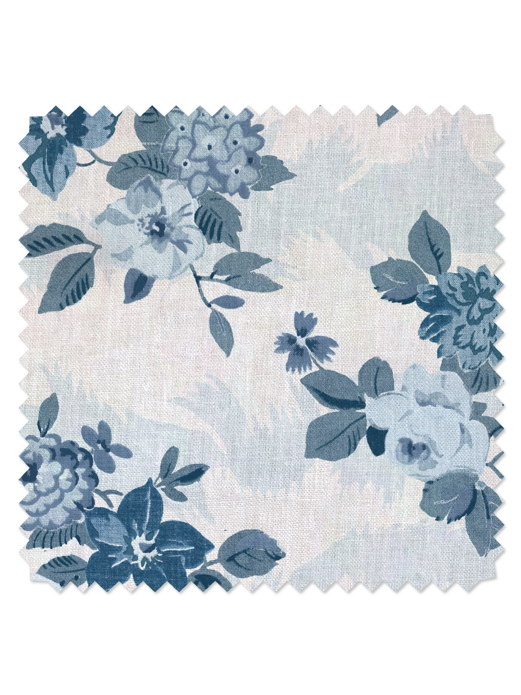 &#39;Theodora&#39; Linen Fabric - Blues