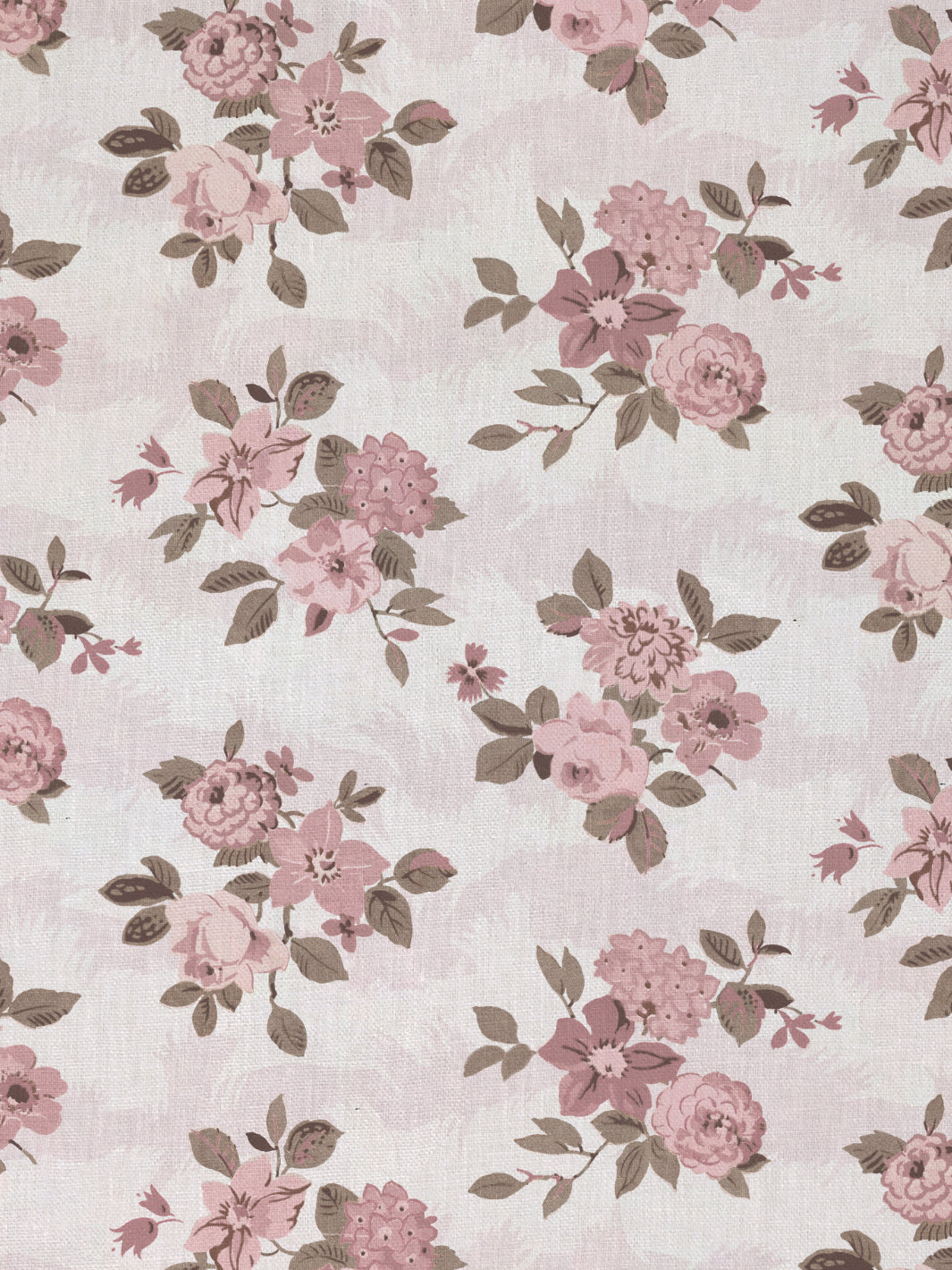 &#39;Theodora&#39; Linen Fabric - Pink Brown